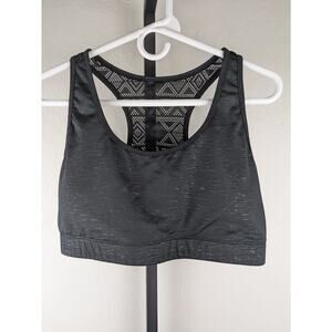 Zyia Active Women's size XXL black Lace Racerback Bomber Sports Bra